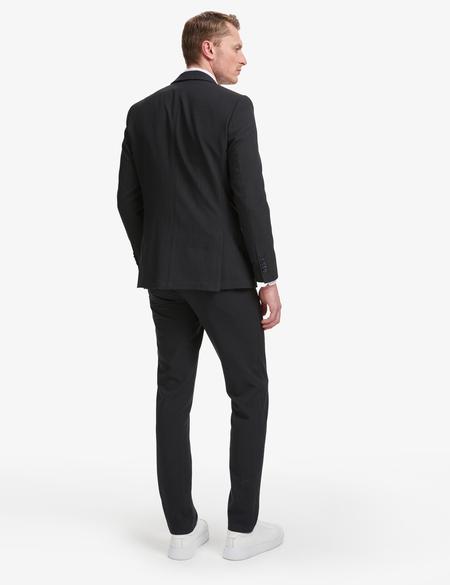 Lacivert Ex. Slim Fit Çizgili Takım Elbise - 50325229020