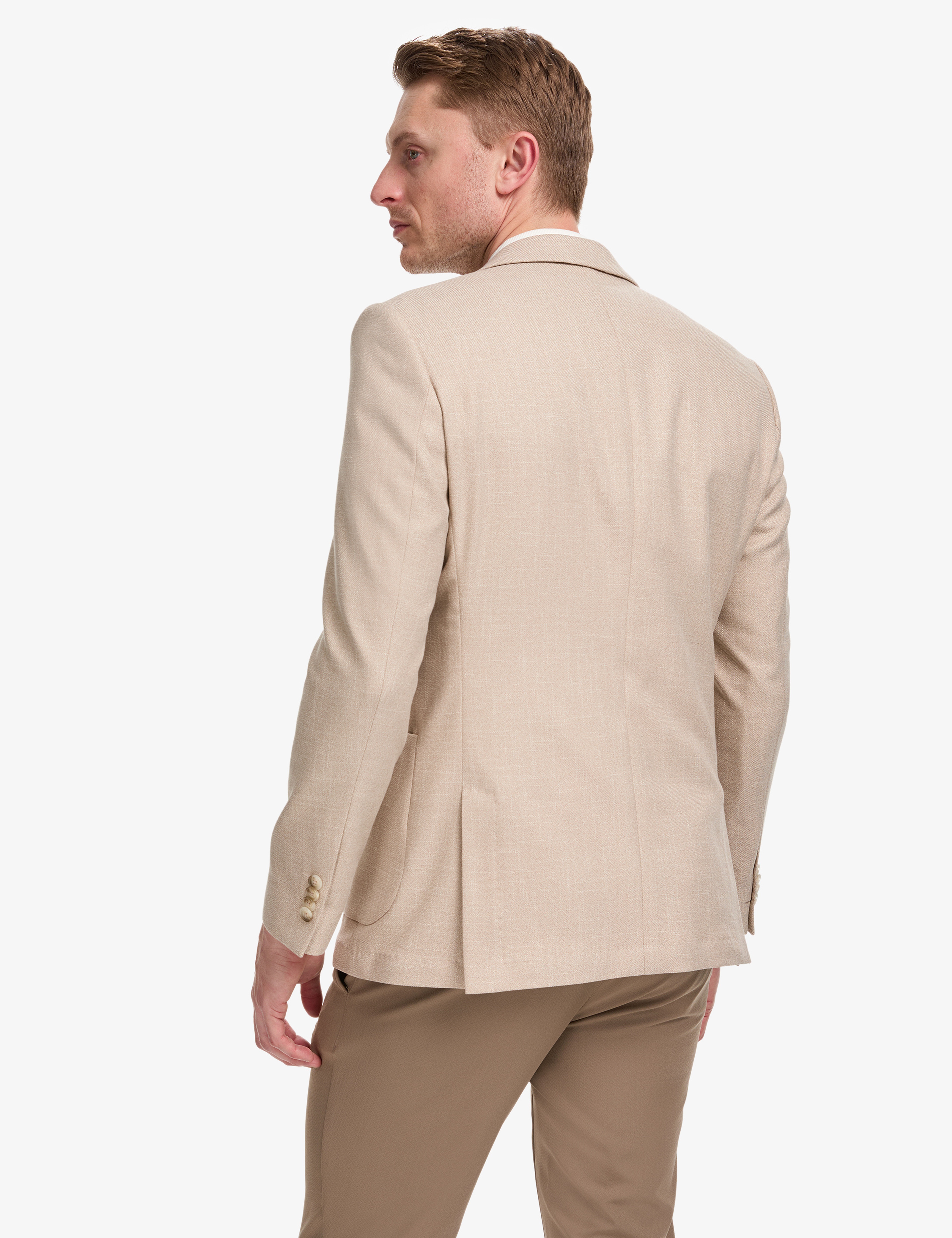 Açık Kahverengi Ex. Slim Fit %100 Pamuk Ceket