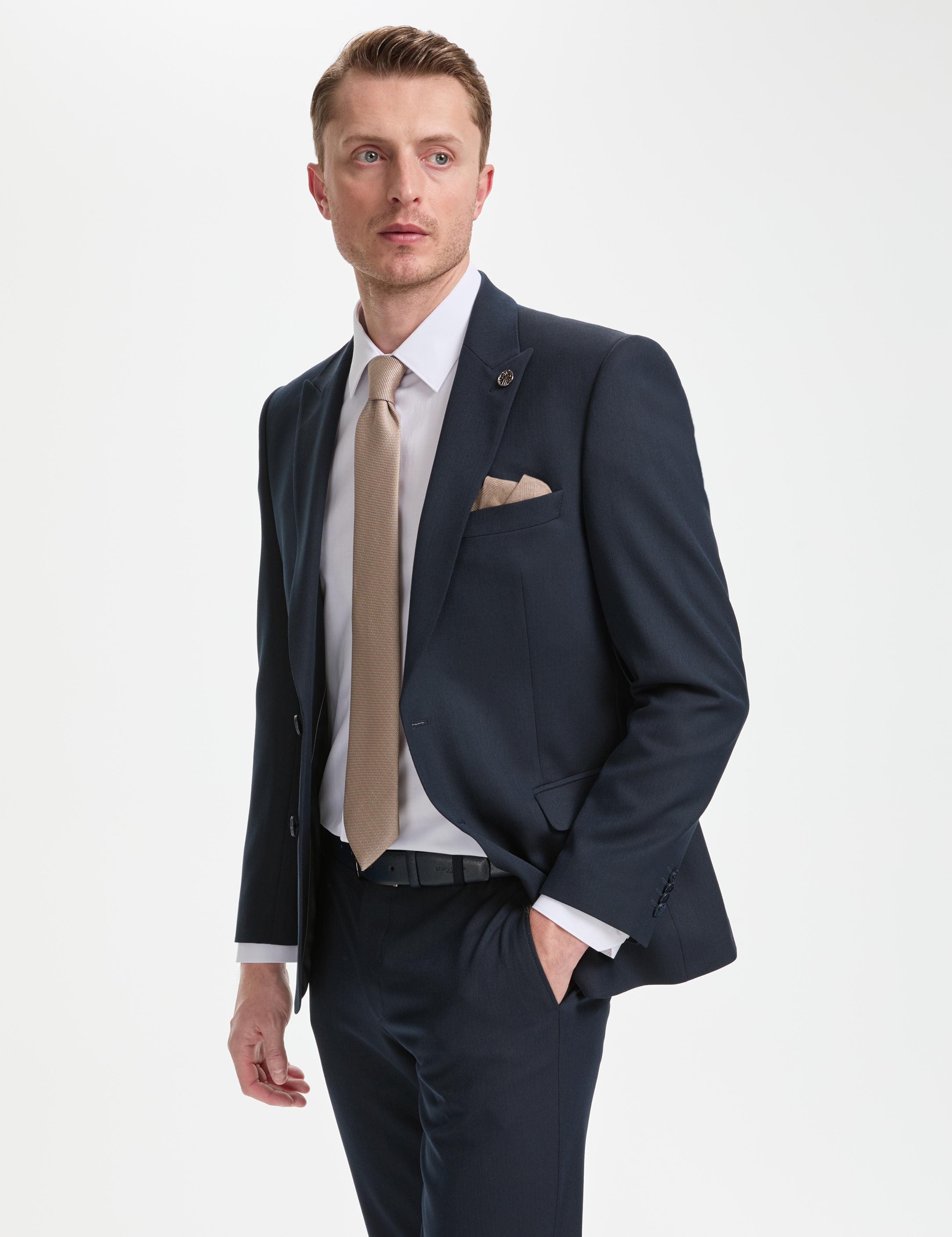 Lacivert Slim Fit Takım Elbise