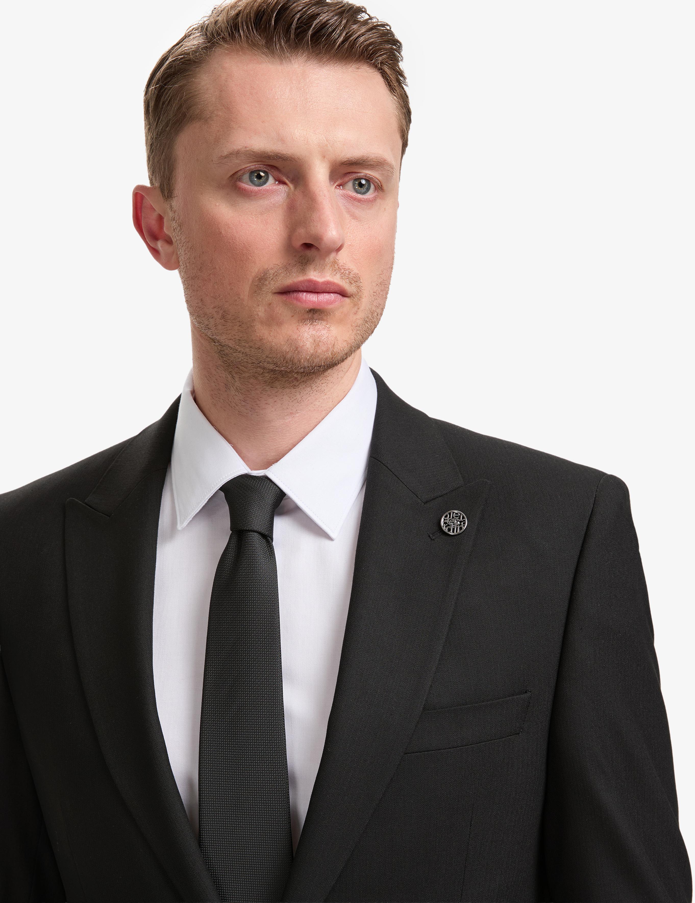Siyah Slim Fit Takım Elbise