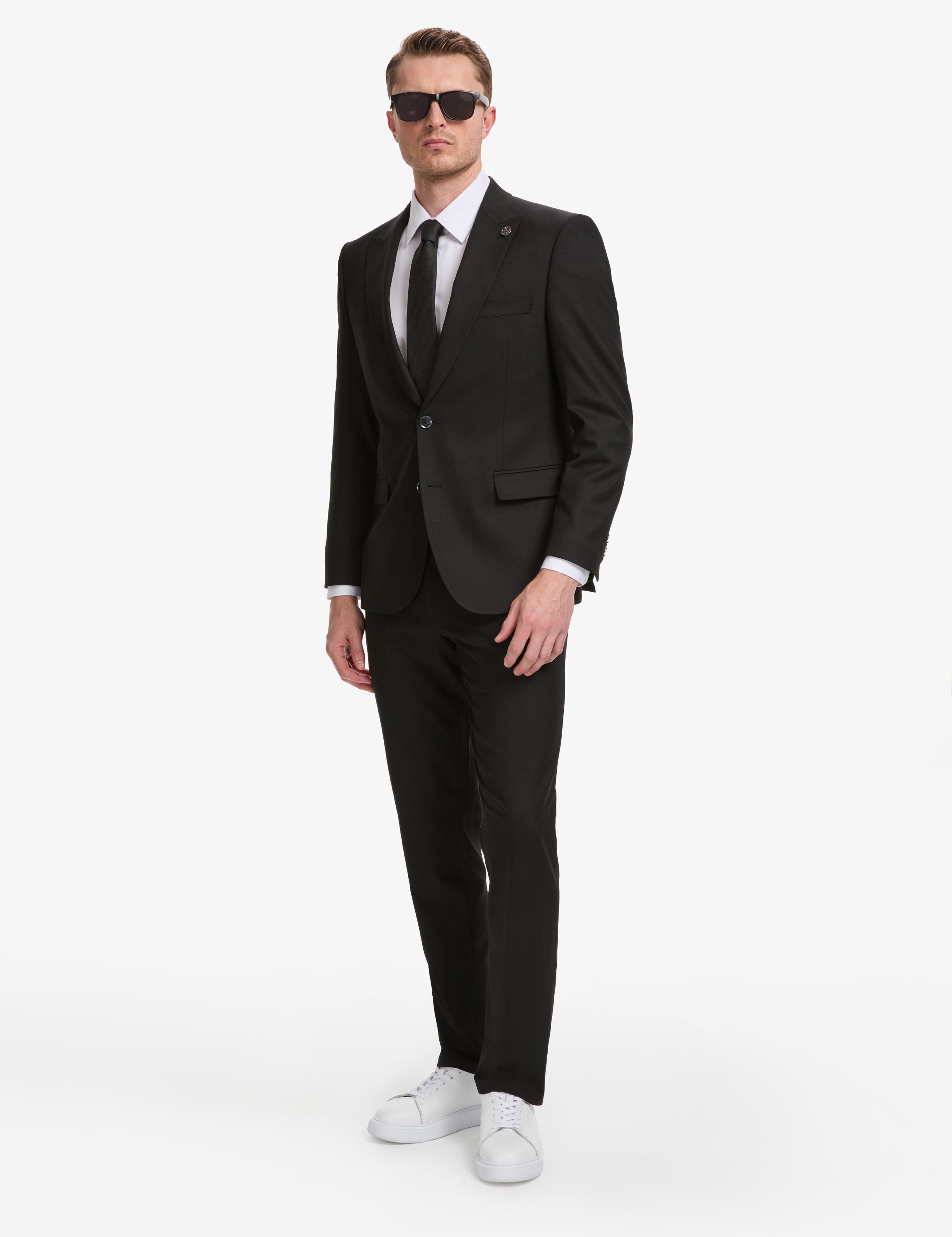Siyah Slim Fit Takım Elbise