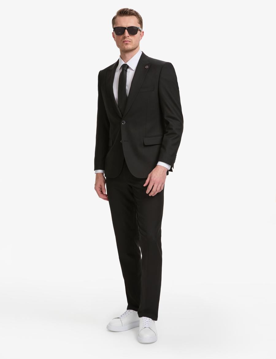 Siyah Slim Fit Takım Elbise