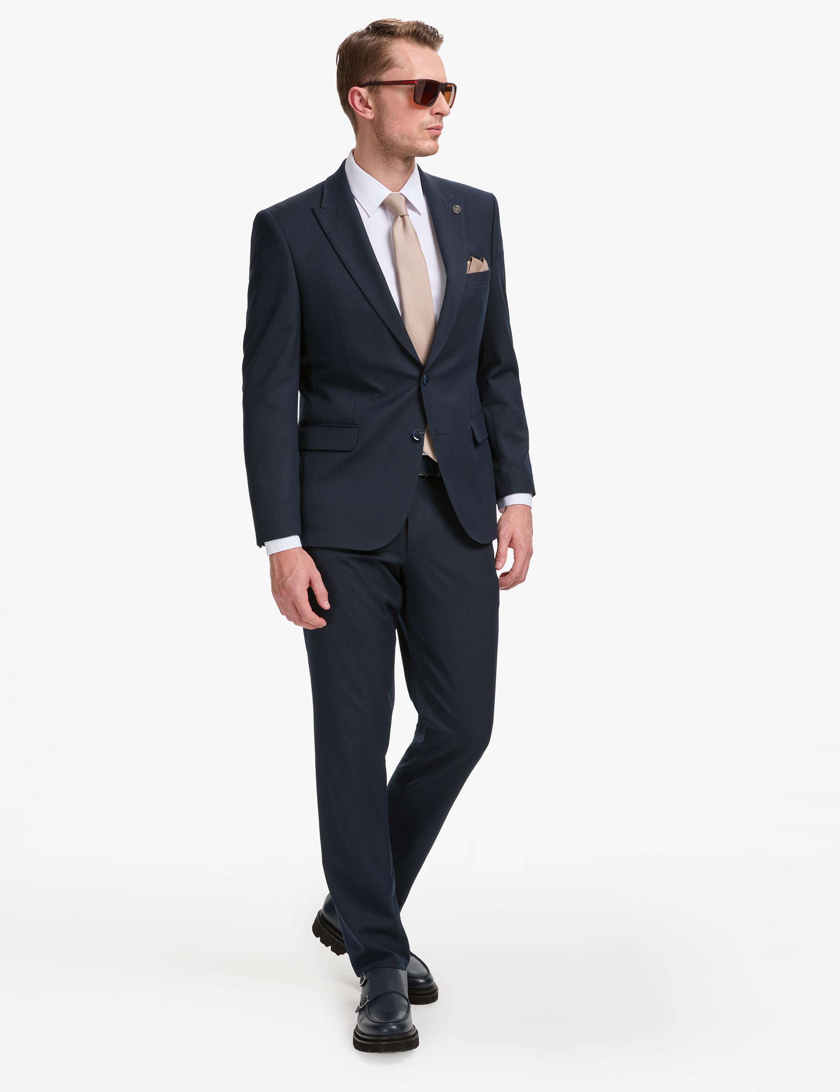Lacivert Slim Fit Takım Elbise