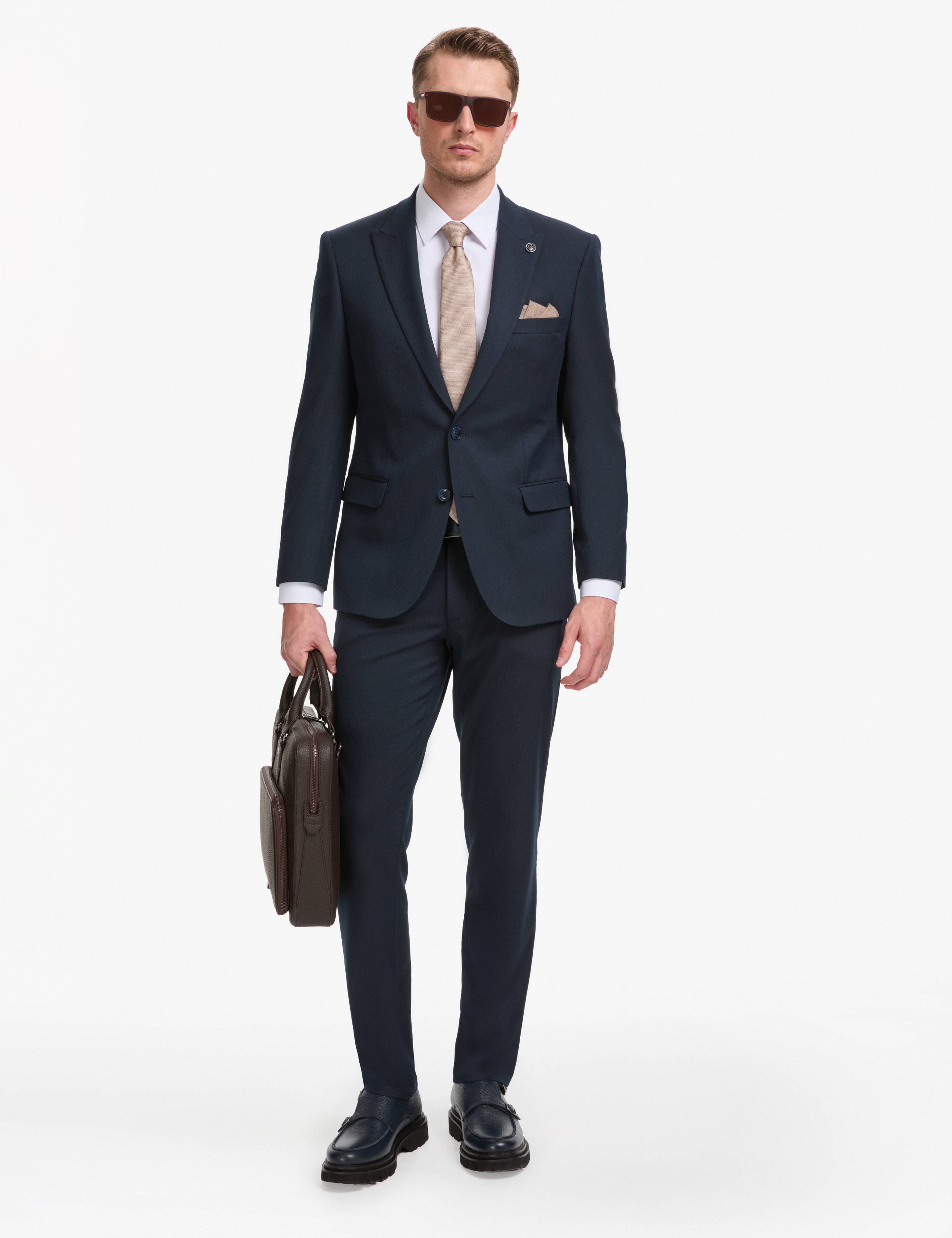 Lacivert Slim Fit Takım Elbise - Image 1