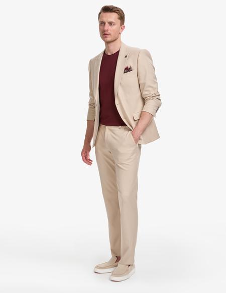 Bej Slim Fit Takım Elbise - 50324264122