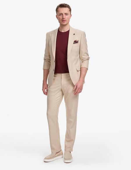 Bej Slim Fit Takım Elbise - 50324264122