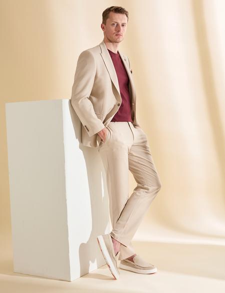 Bej Slim Fit Takım Elbise - 50324264122