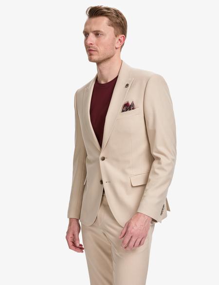 Bej Slim Fit Takım Elbise - 50324264122