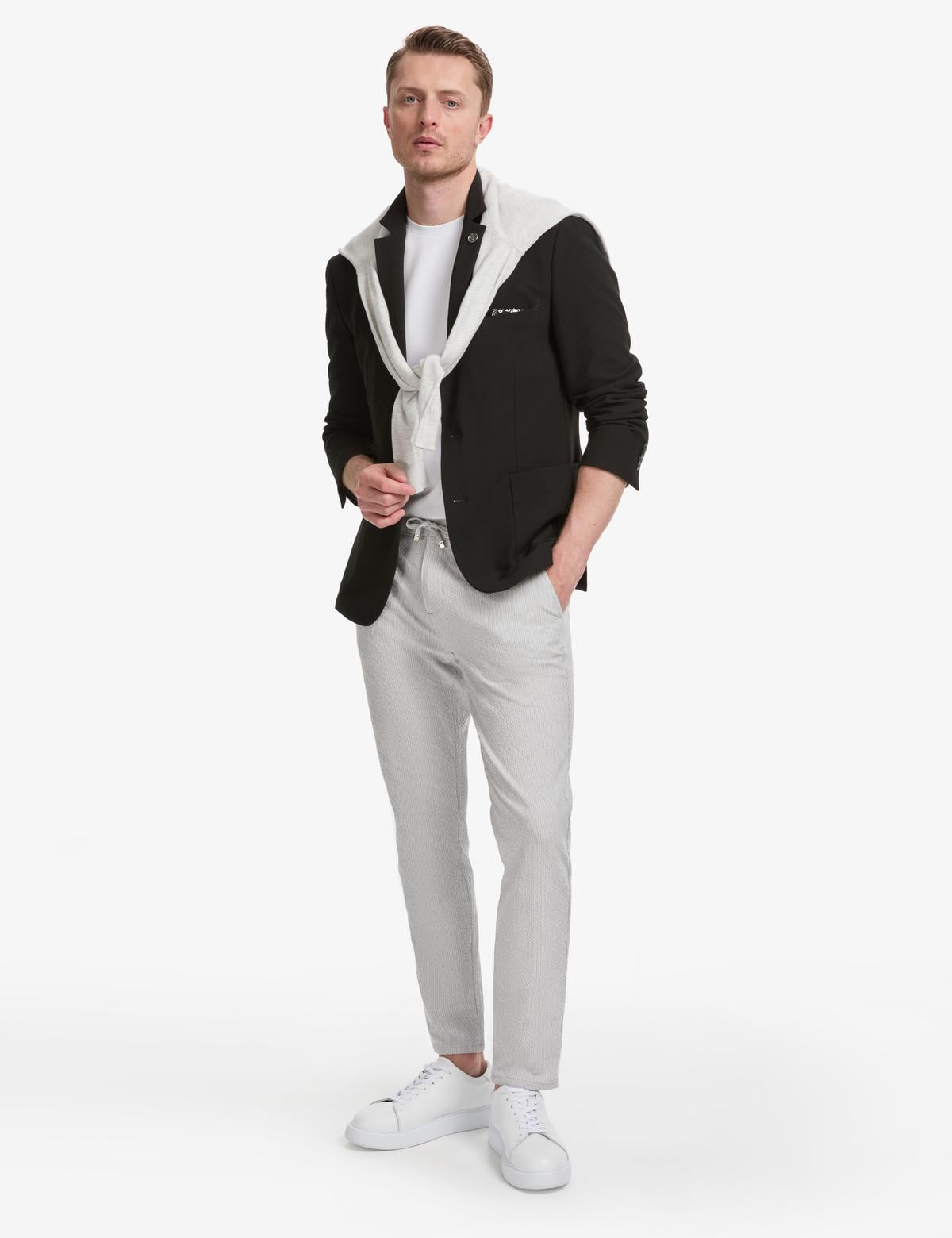 Siyah Ex. Slim Fit Ceket - 50324851008