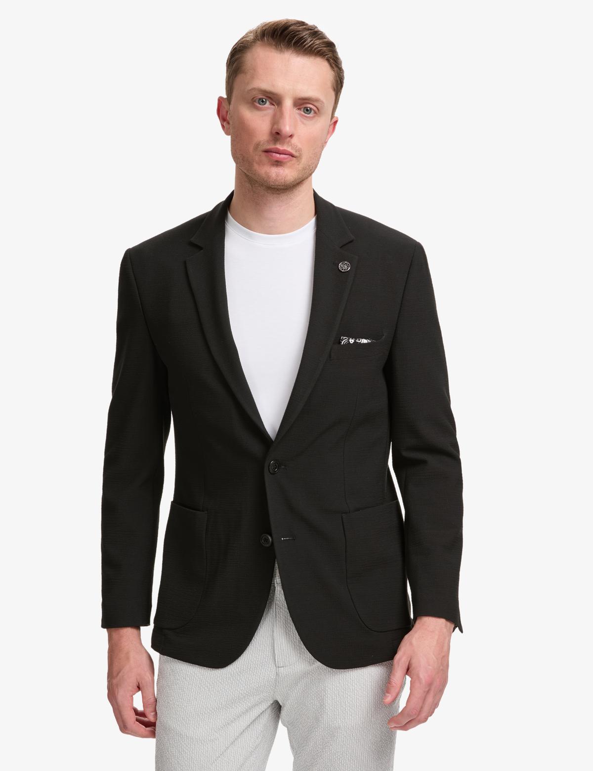 Siyah Ex. Slim Fit Ceket