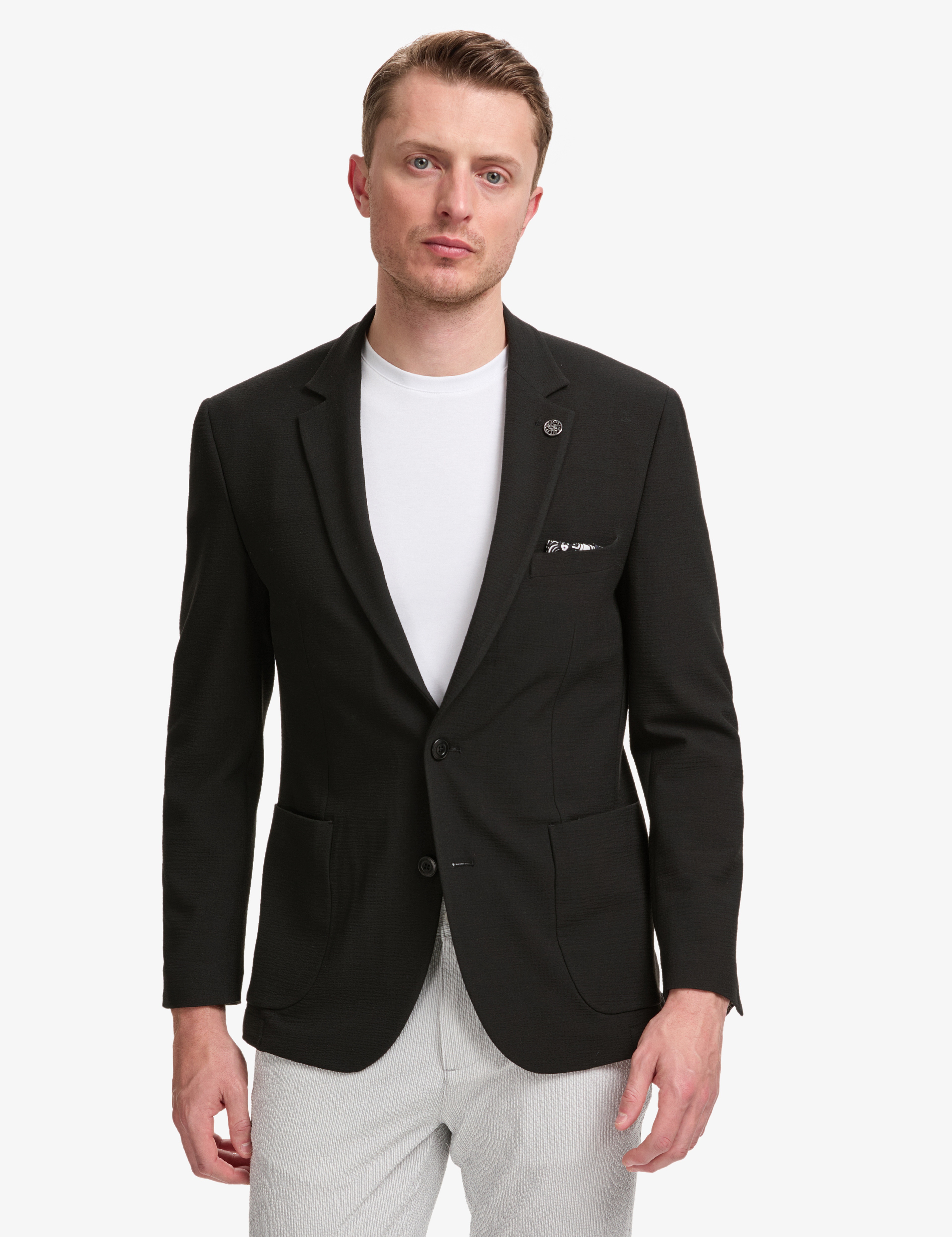 Siyah Ex. Slim Fit Ceket - Image 1