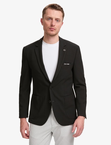 Siyah Extra Slim Fit Ceket