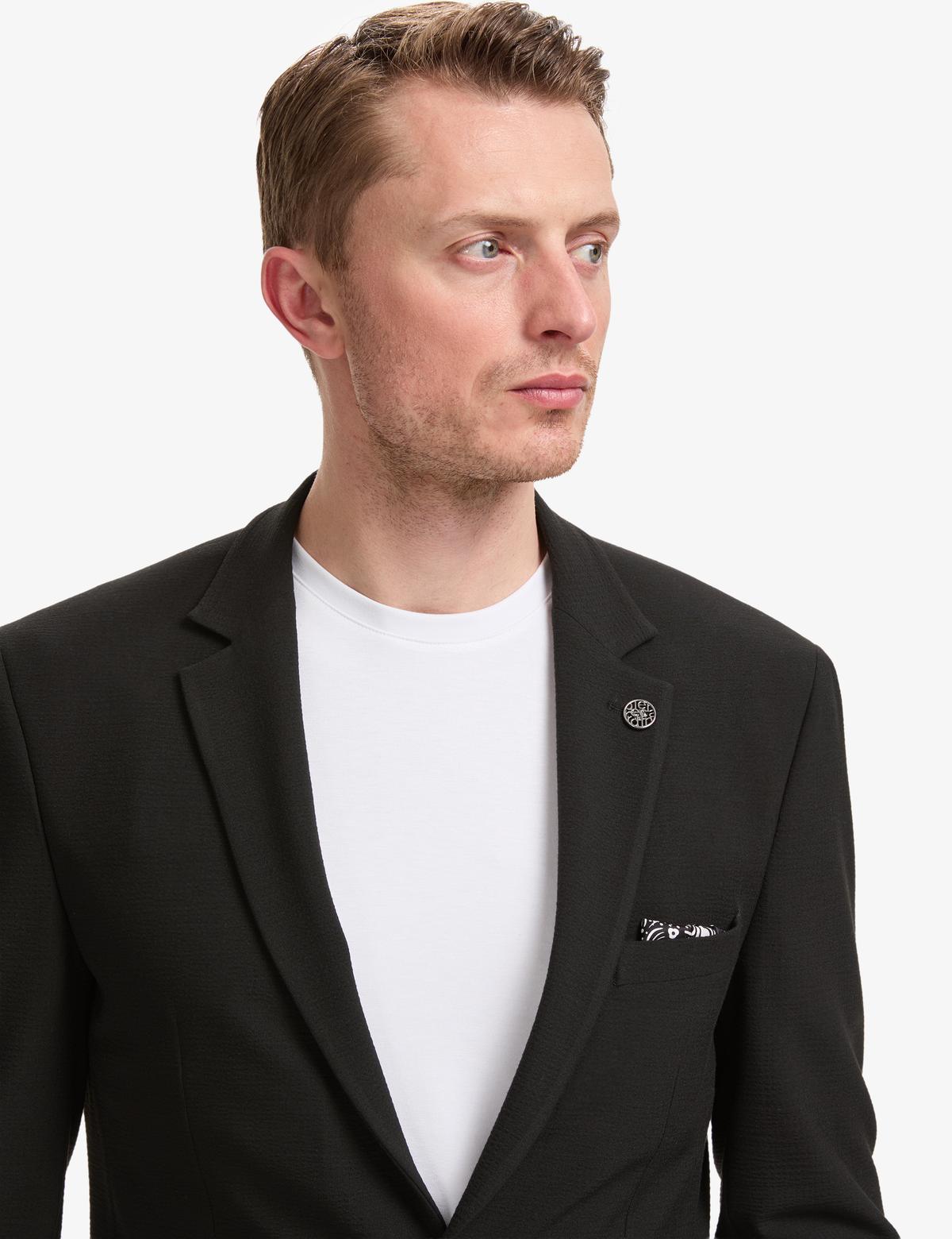 Siyah Ex. Slim Fit Ceket - 50324851008