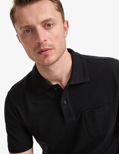 Siyah Regular Fit %100 Pamuk Düğmeli Polo Yaka Basic Tişört - 50321144062