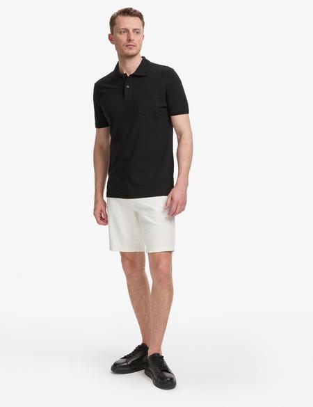 Siyah Regular Fit %100 Pamuk Düğmeli Polo Yaka Basic Tişört - 50321144062