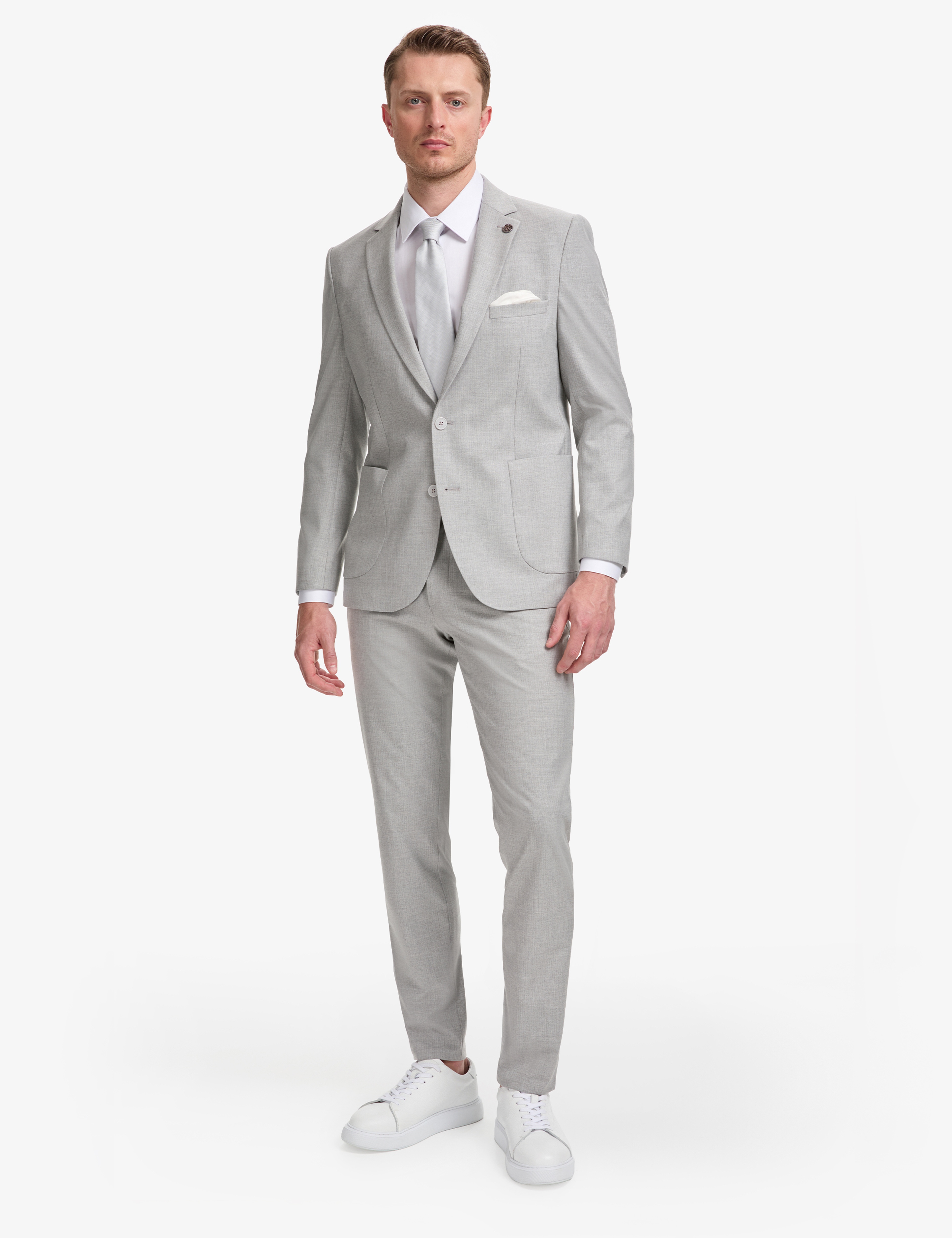 Gri Extra Slim Fit Takım Elbise