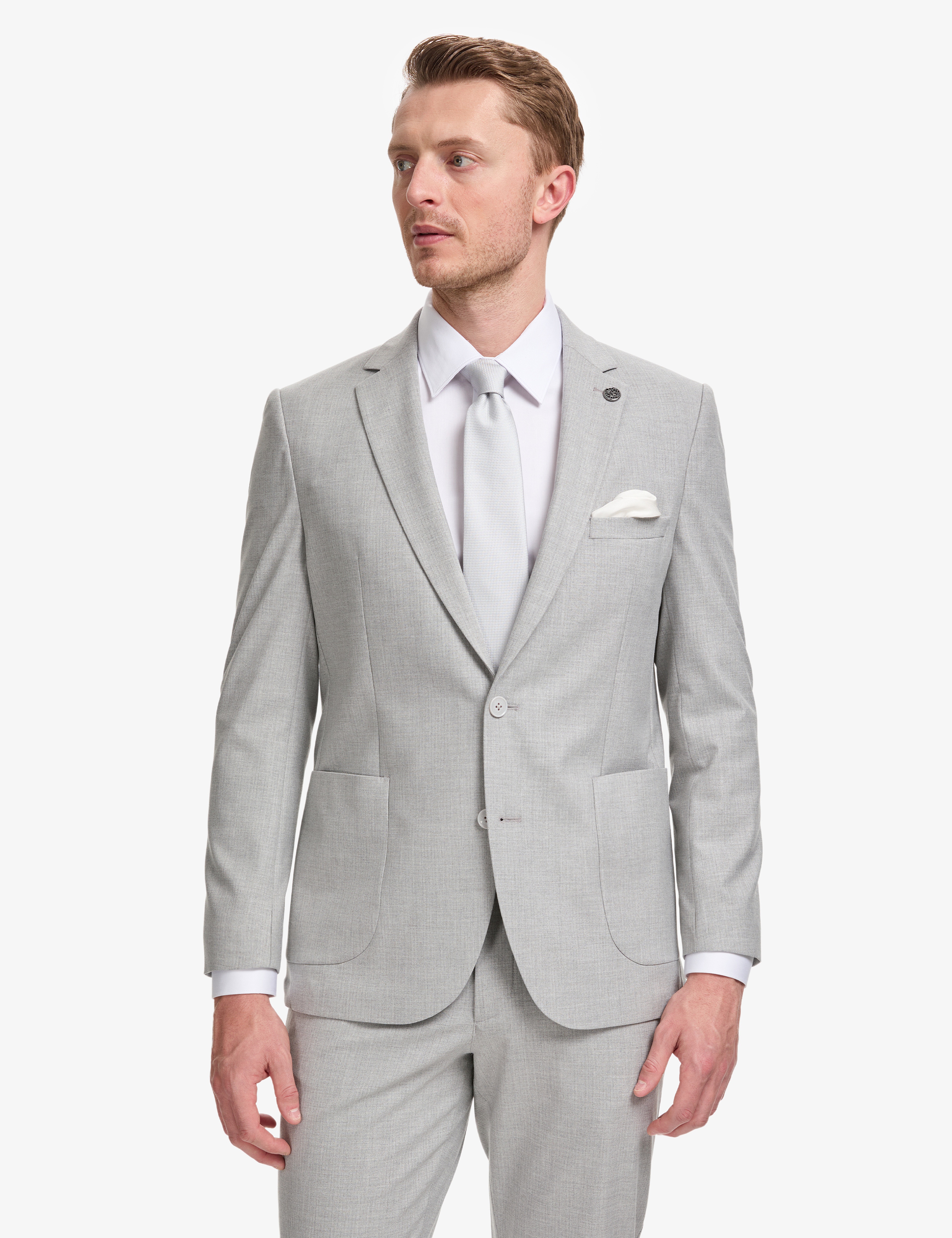 Gri Extra Slim Fit Takım Elbise - Image 5