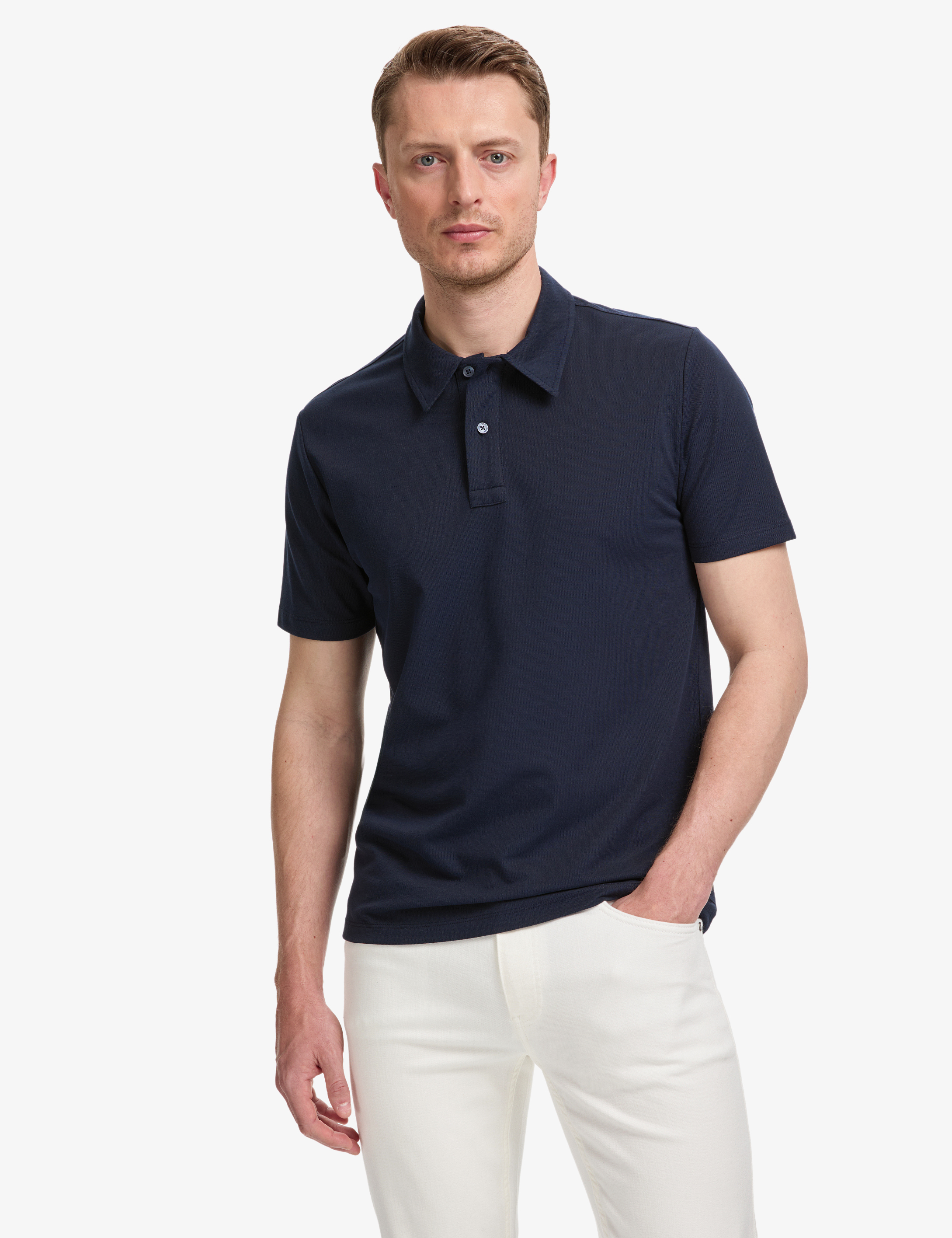 Lacivert Regular Fit Düğmeli Polo Yaka Tişört