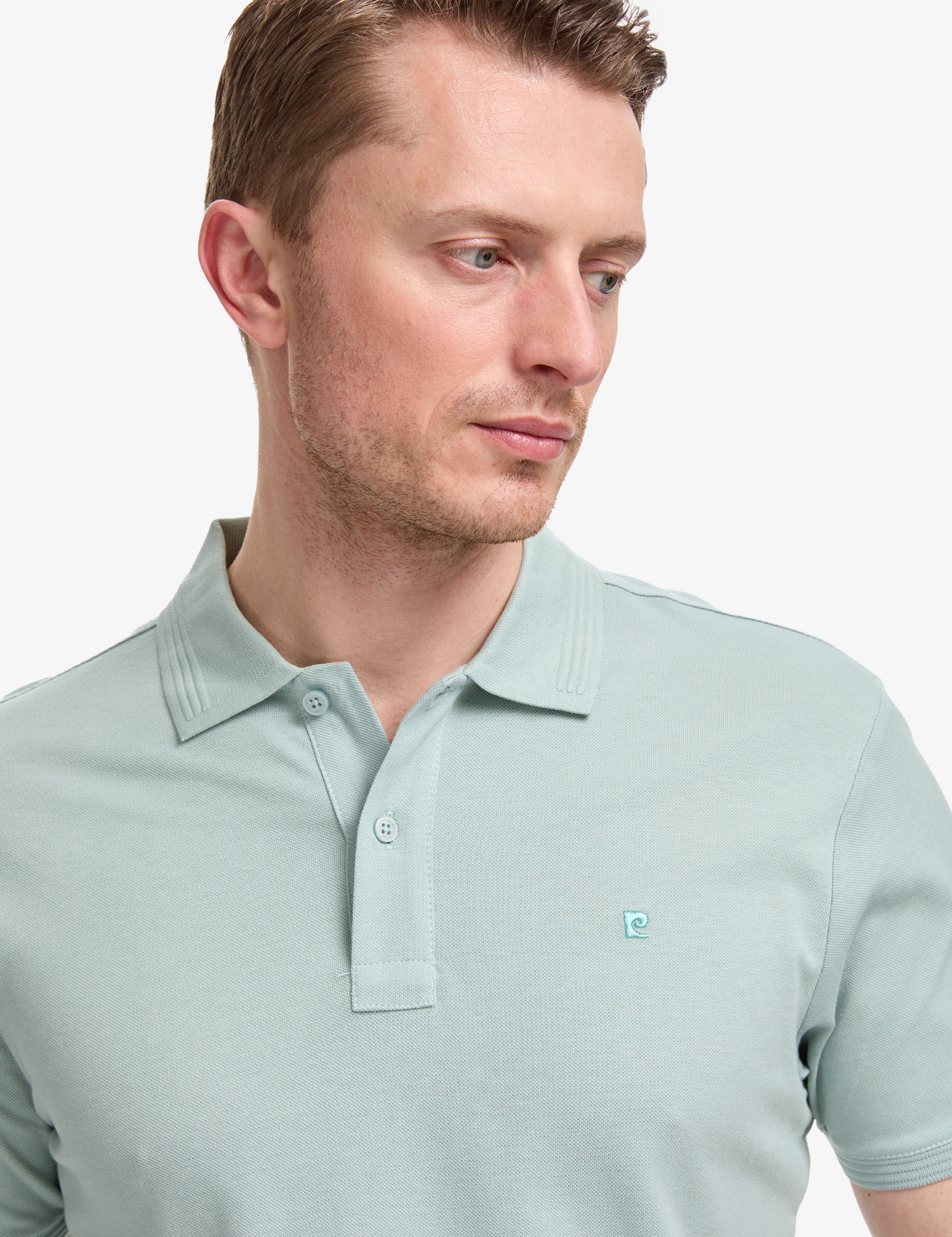 Mint Slim Fit %100 Pamuk Düğmeli Polo Yaka Basic Tişört - Image 2