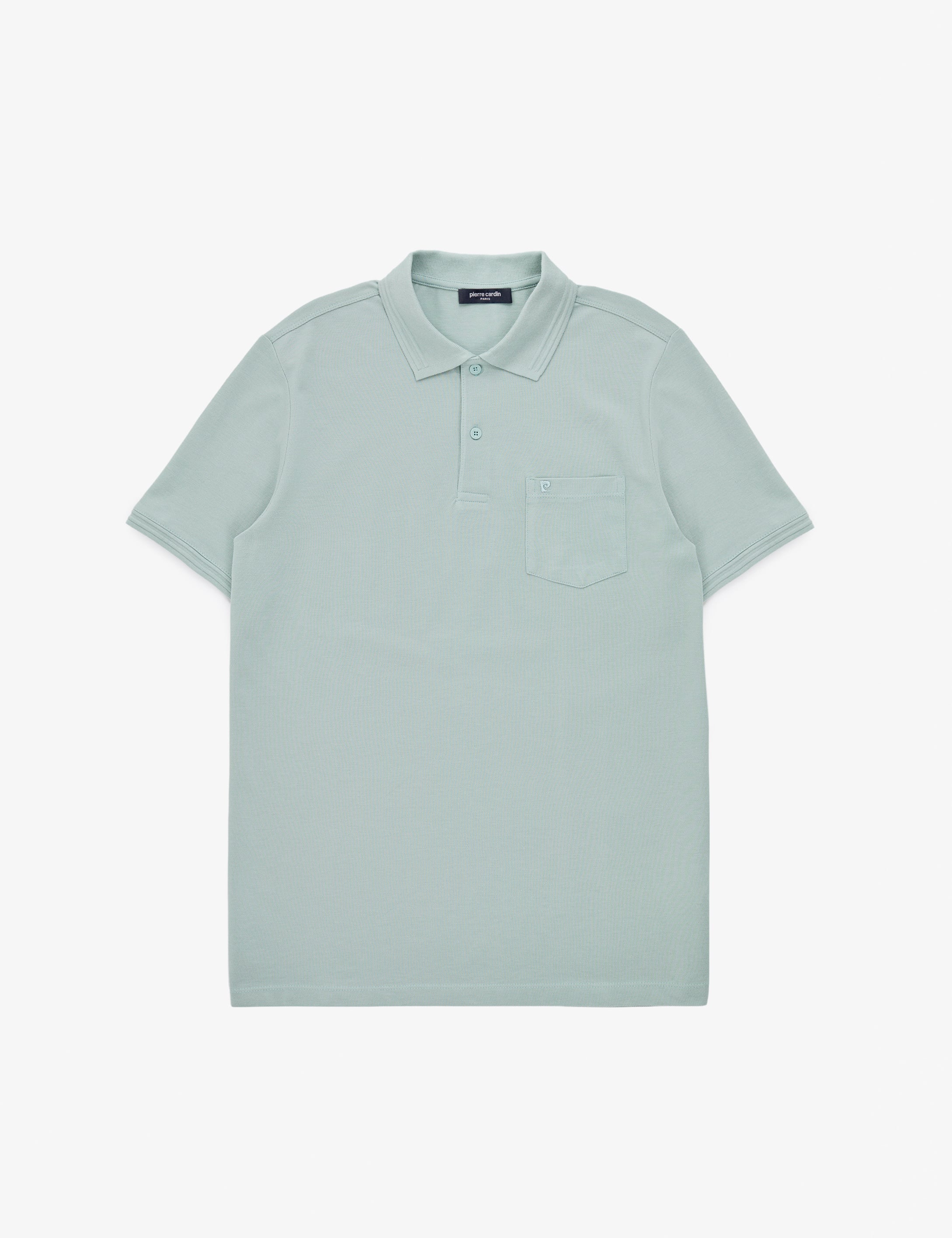 Koyu Mint Regular Fit %100 Pamuk Cepli Kıvrılmaz Düğmeli Polo Yaka Basic Tişört - Image 6