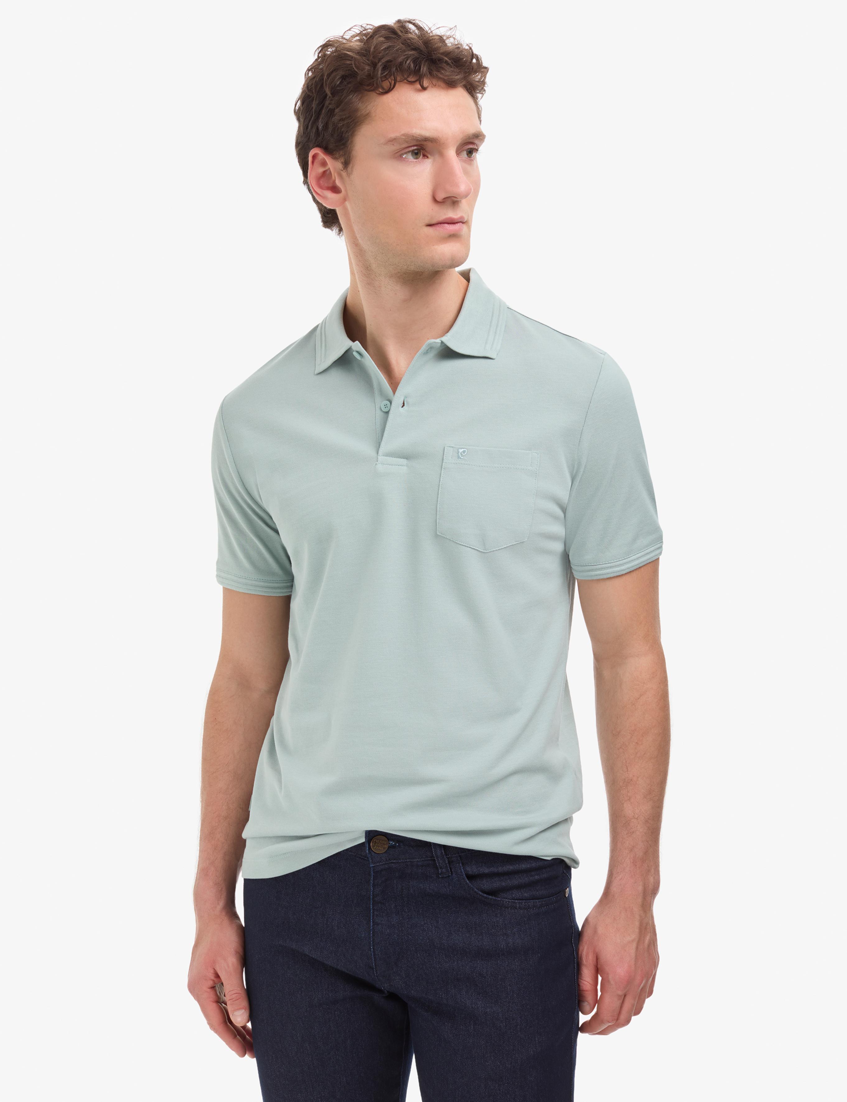 Koyu Mint Regular Fit %100 Pamuk Kıvrılmaz Polo Yaka Basic Tişört