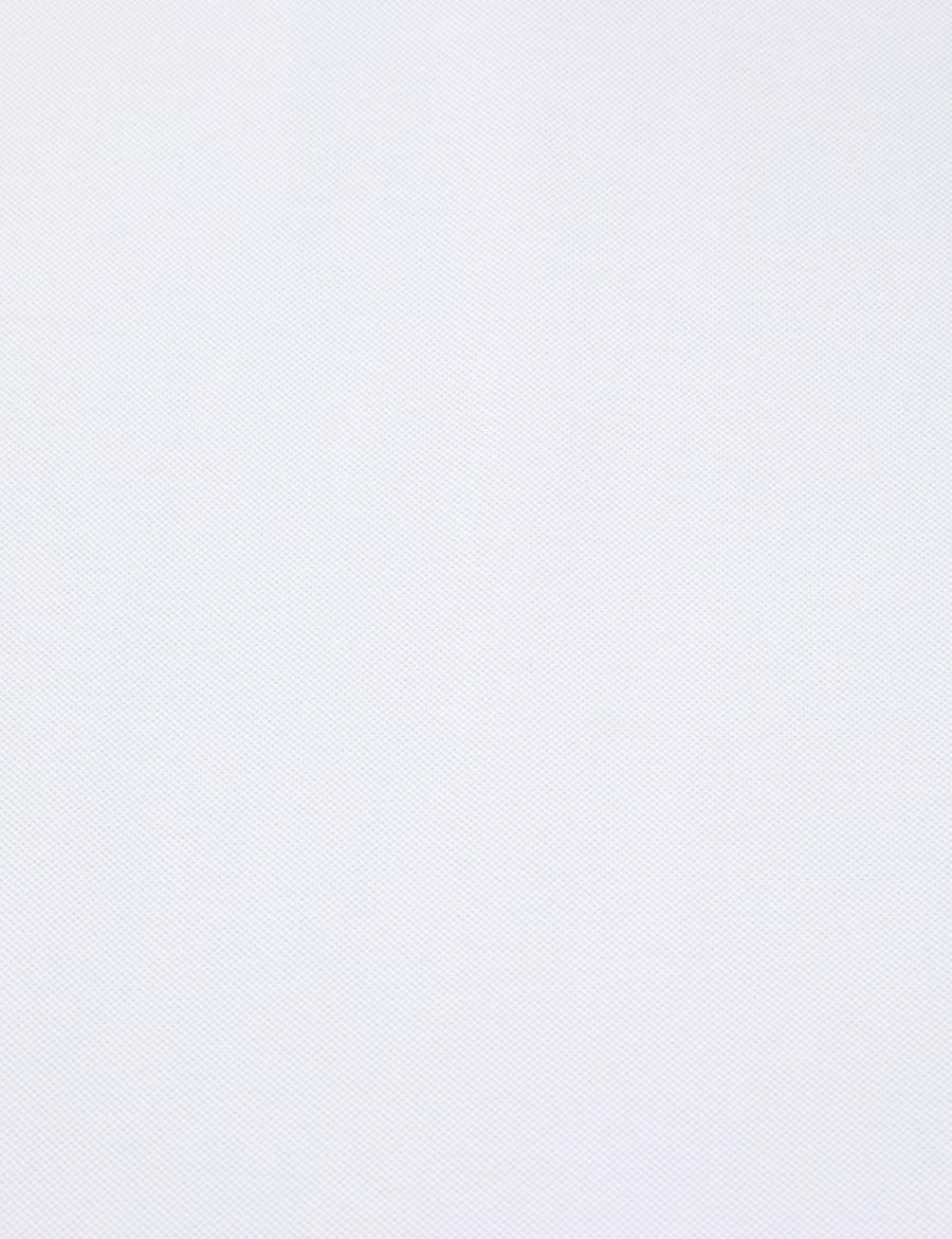 Beyaz Regular Fit %100 Pamuk Kıvrılmaz Polo Yaka Basic Tişört