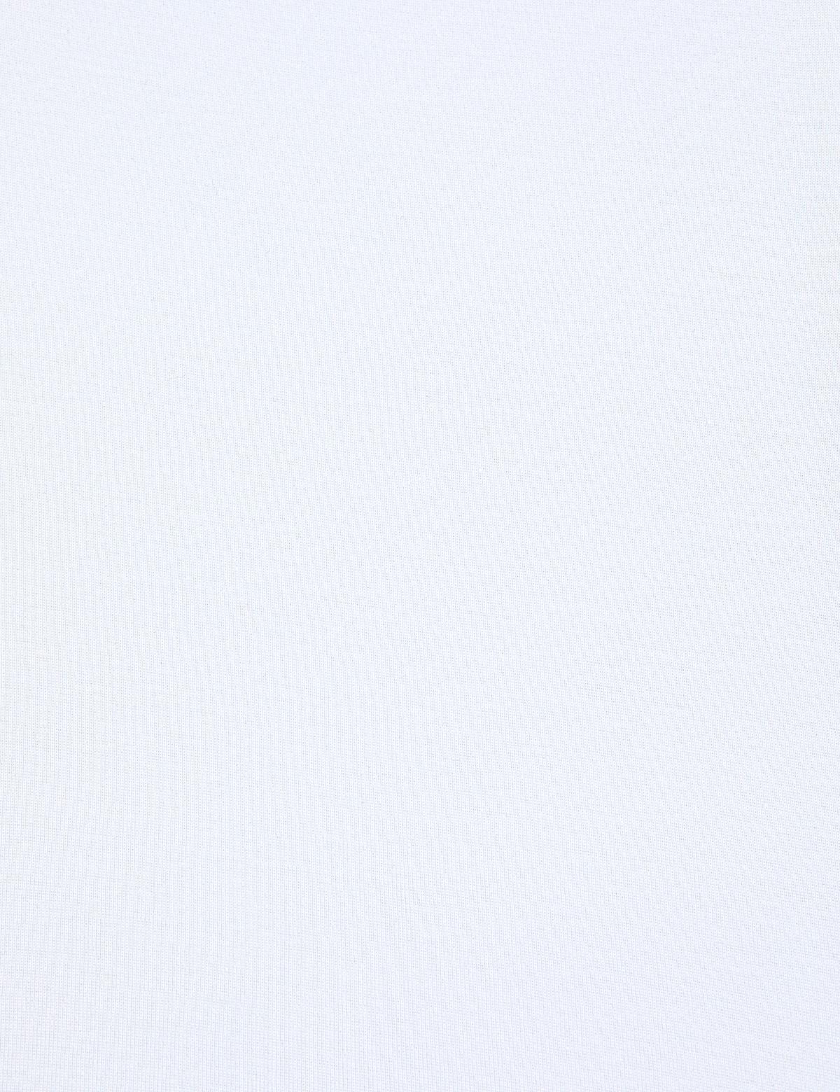 Beyaz Ex. Slim Fit Örme Bluz - 50325446019