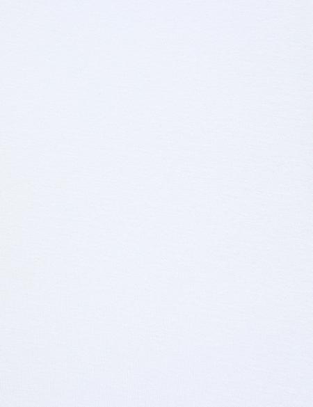 Beyaz Ex. Slim Fit Örme Bluz - 50325446019