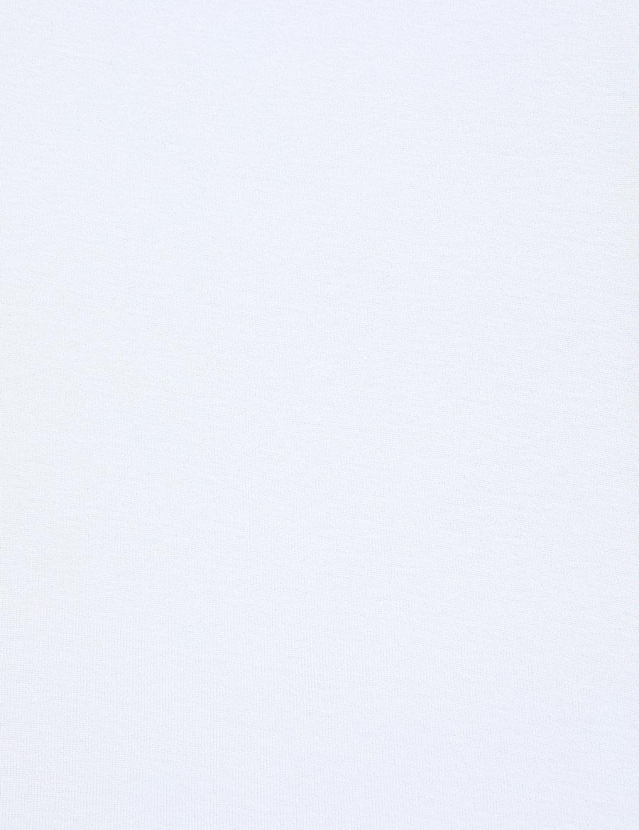 Beyaz Ex. Slim Fit Örme Bluz