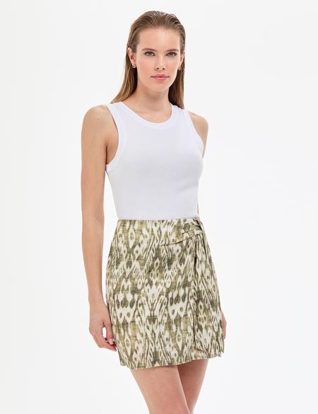 Beyaz Ex. Slim Fit Örme Bluz - 50325446019