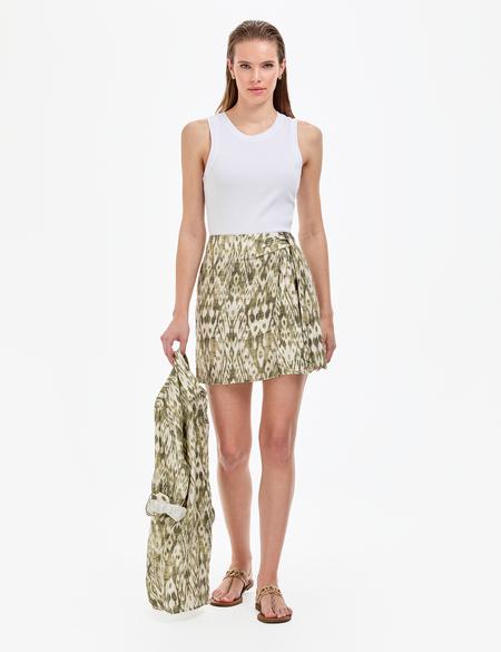 Beyaz Ex. Slim Fit Örme Bluz - 50325446019