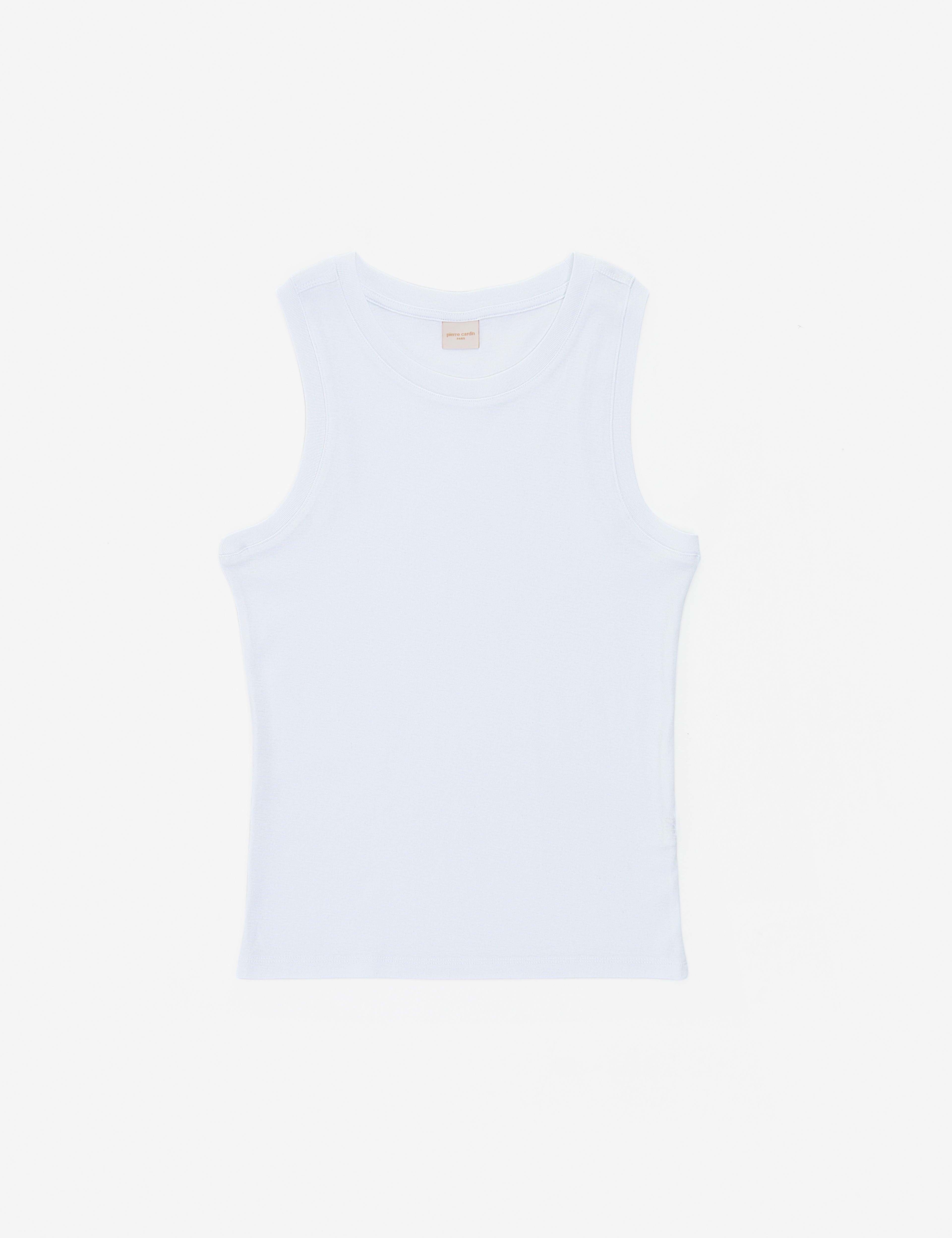 Beyaz Extra Slim Fit Örme Bluz