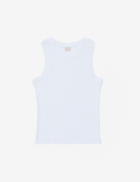 Beyaz Ex. Slim Fit Örme Bluz - 50325446019