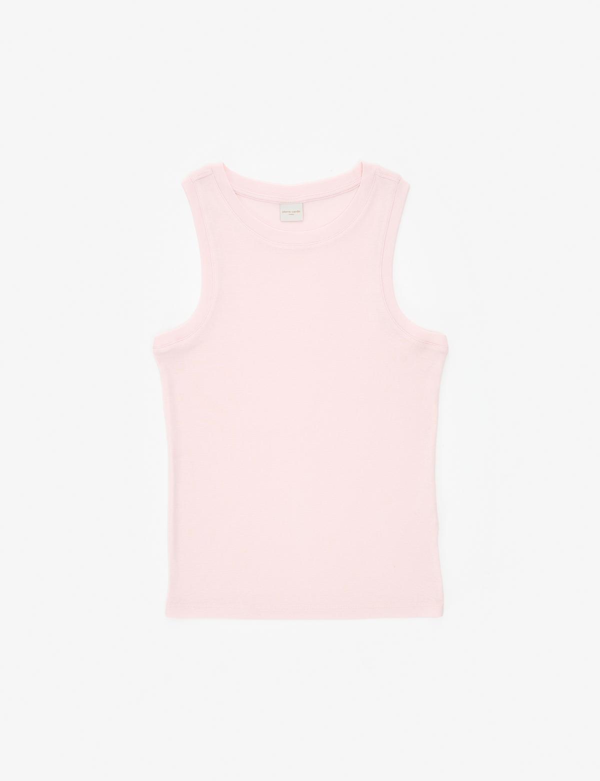 Açık Pembe Ex. Slim Fit Örme Bluz - 50325446025