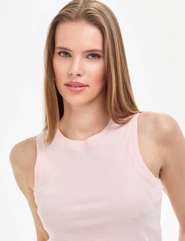 Açık Pembe Ex. Slim Fit Örme Bluz