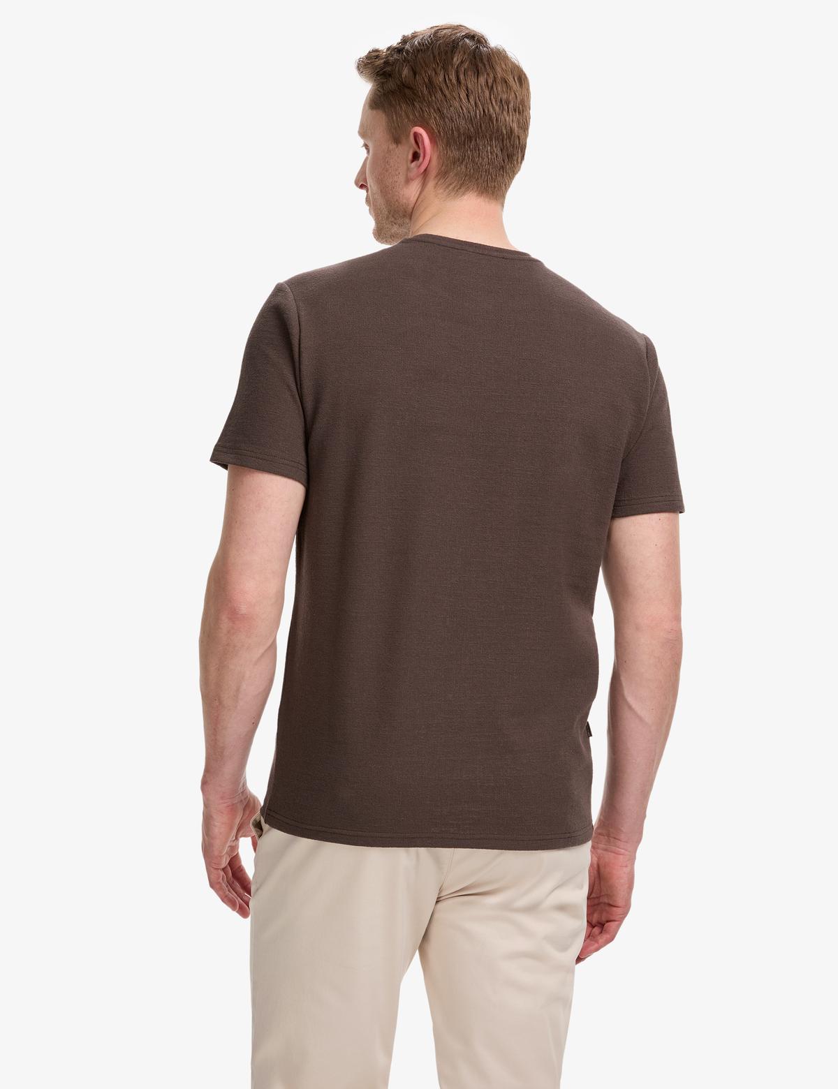 Koyu Kahverengi Regular Fit Tişört - 50327857037