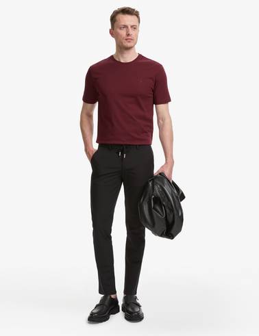 Bordo Regular Fit %100 Pamuk Bisiklet Yaka Basic Tişört