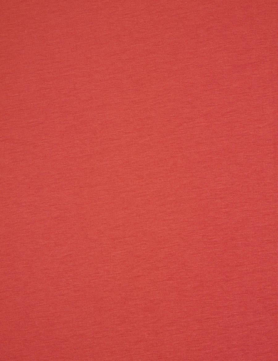 Kiremit Comfort Fit %100 Pamuk Bisiklet Yaka Basic Tişört