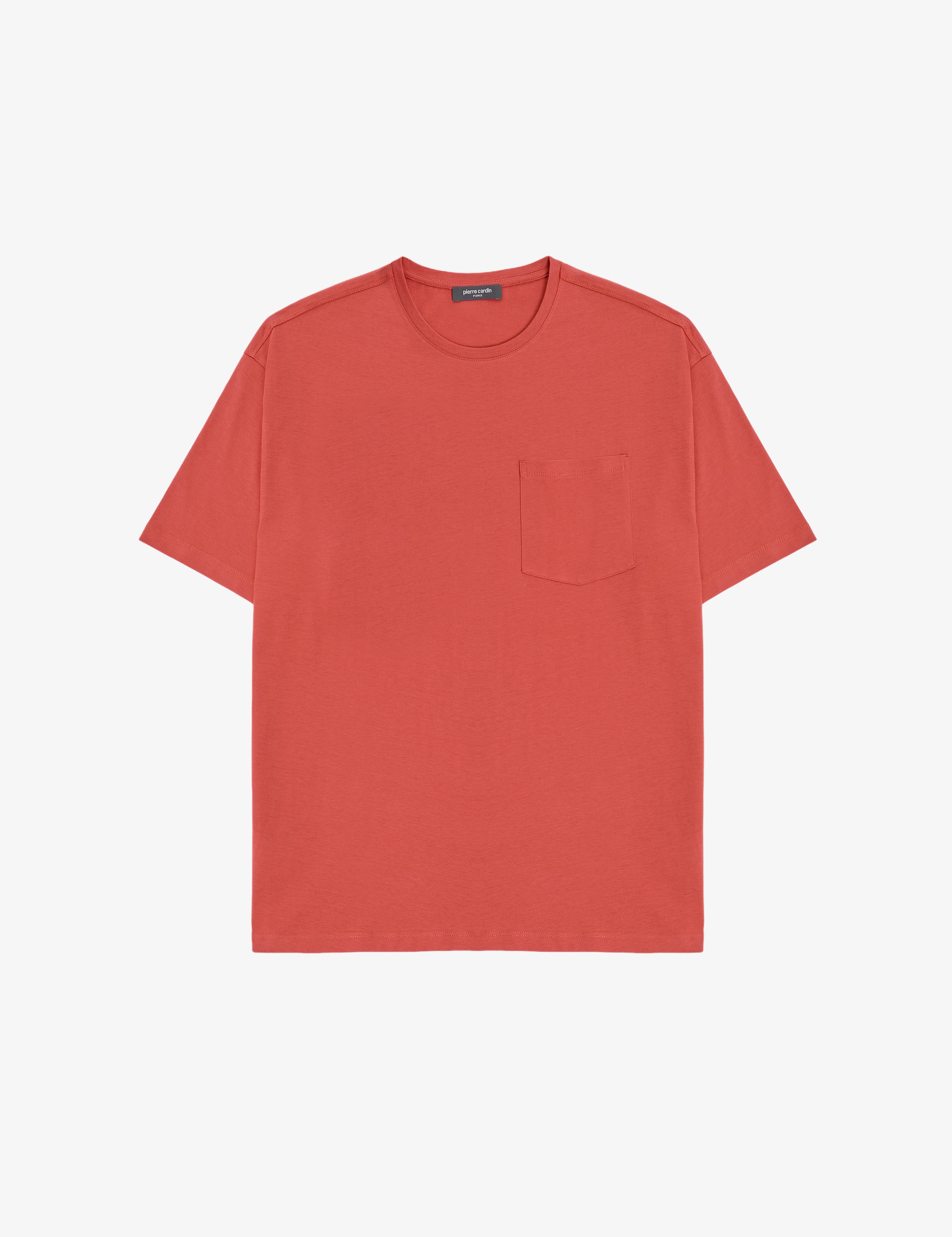 Kiremit Comfort Fit %100 Pamuk Bisiklet Yaka Basic Tişört - Image 6