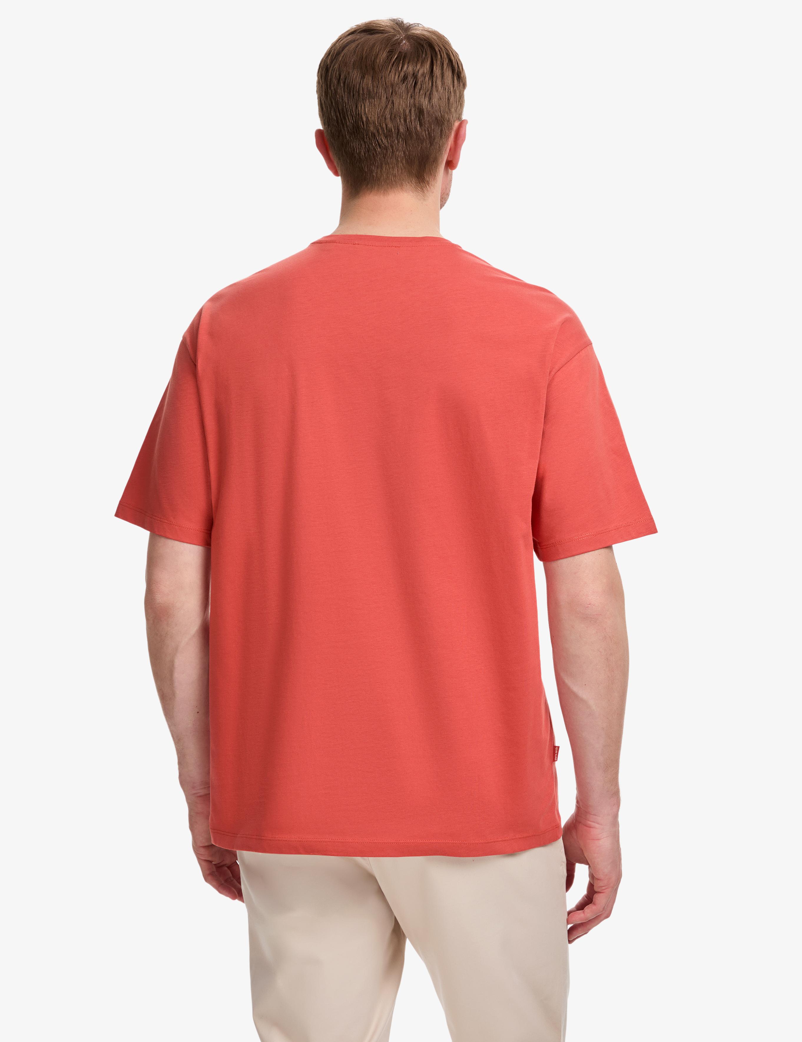 Kiremit Comfort Fit %100 Pamuk Bisiklet Yaka Basic Tişört