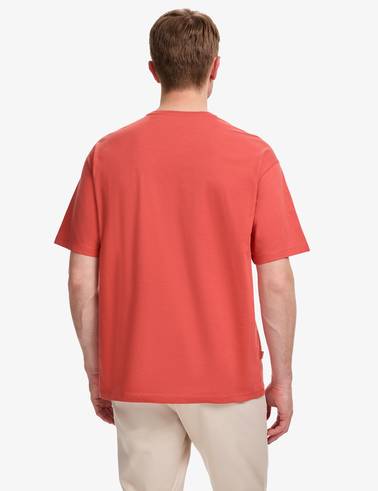 Kiremit Comfort Fit %100 Pamuk Bisiklet Yaka Basic Tişört