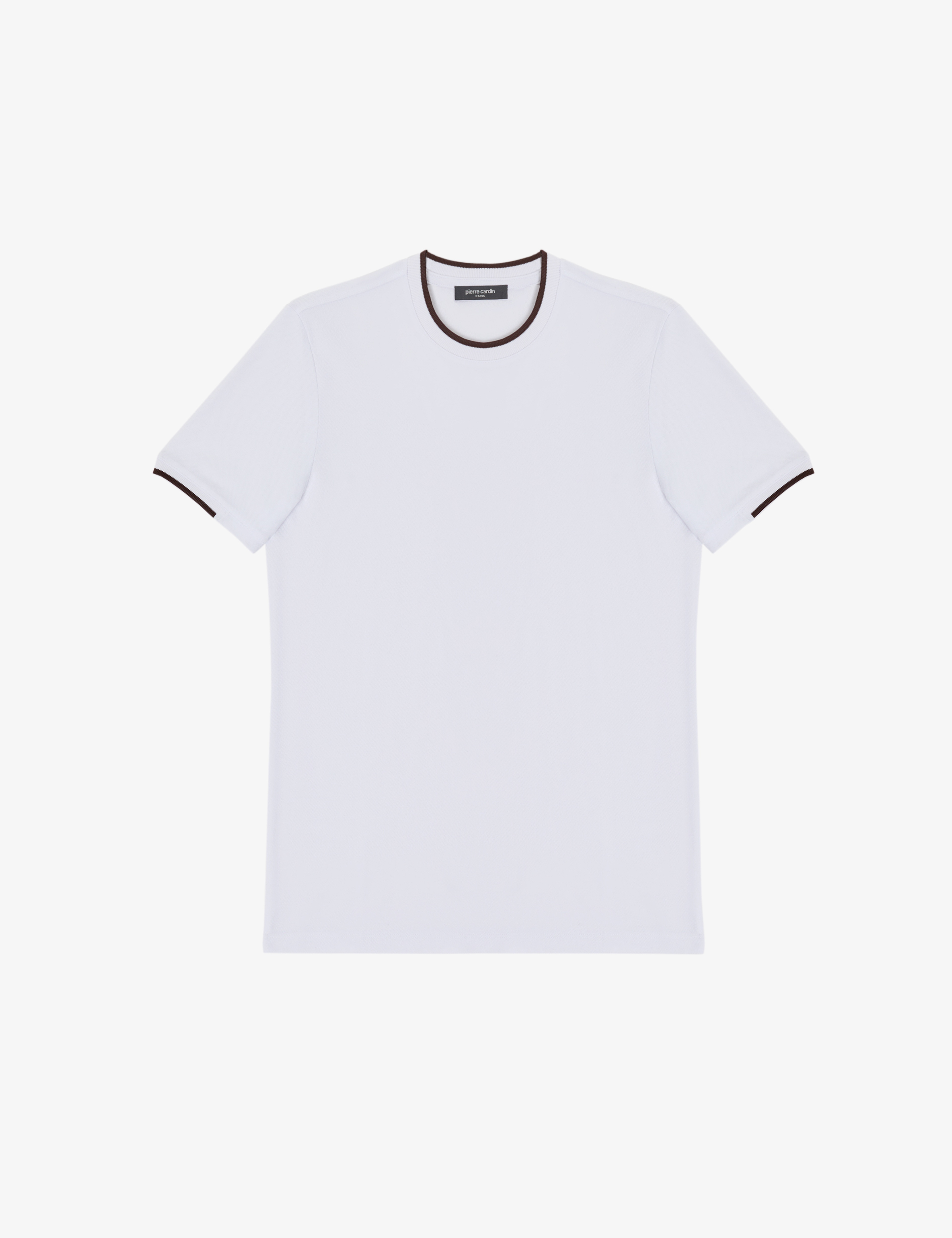 Beyaz Slim Fit %100 Pamuk Bisiklet Yaka Tişört - Image 6