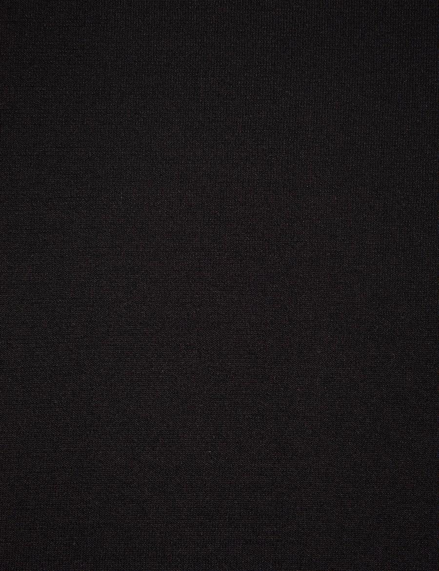 Siyah Slim Fit Bisiklet Yaka Triko Tişört