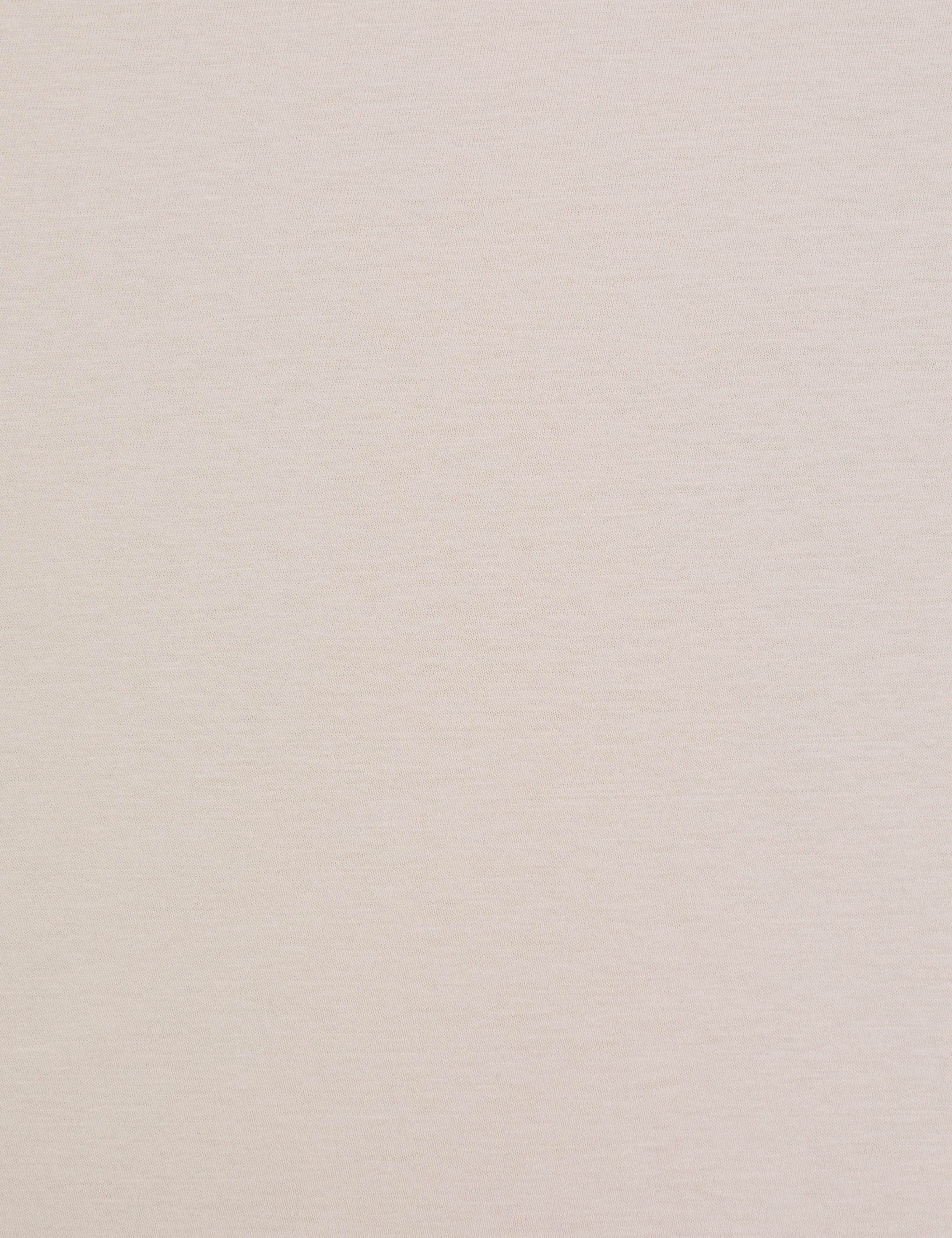 Bej Slim Fit %100 Pamuk Bisiklet Yaka Basic Tişört