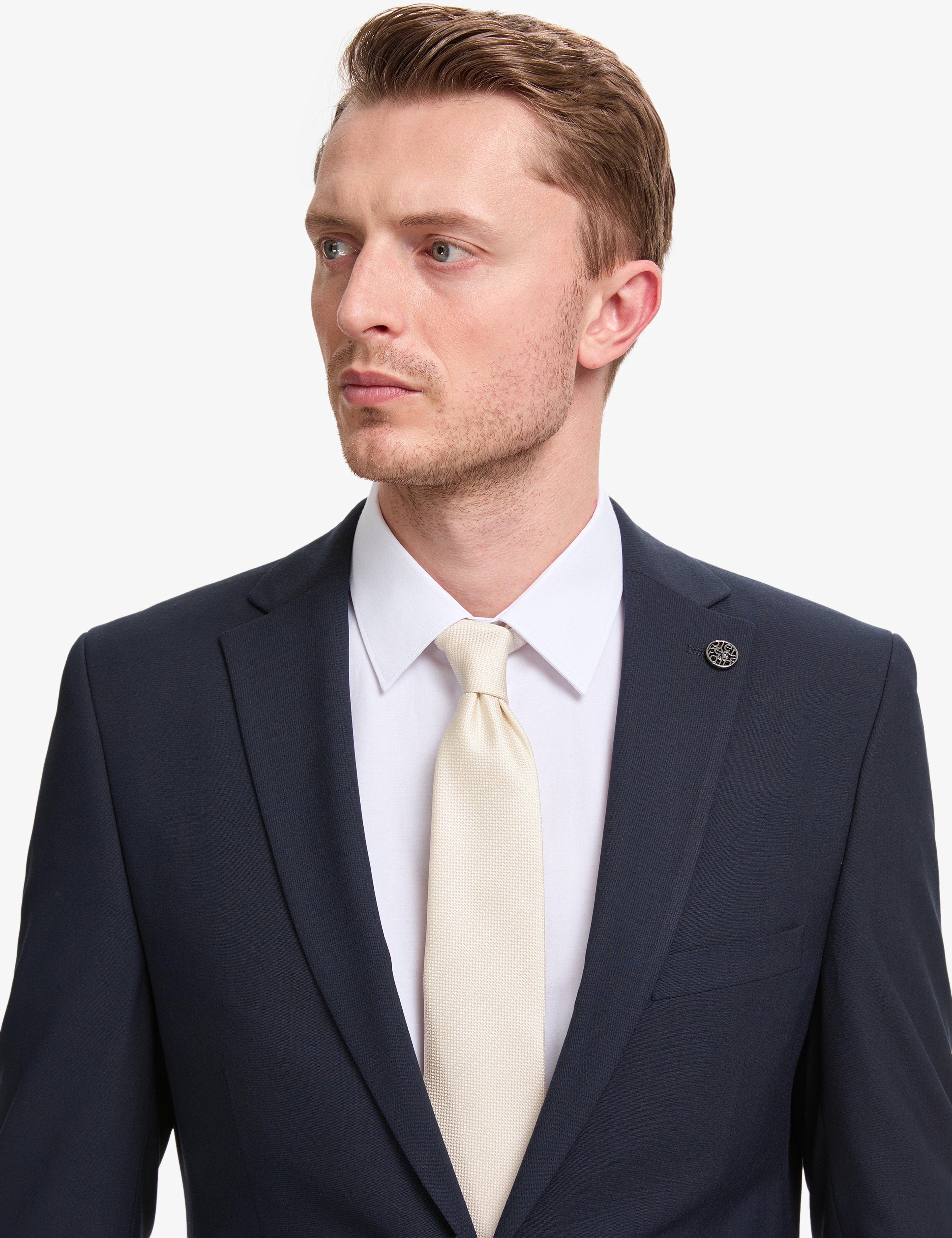 Lacivert Slim Fit Mono Yaka Takım Elbise