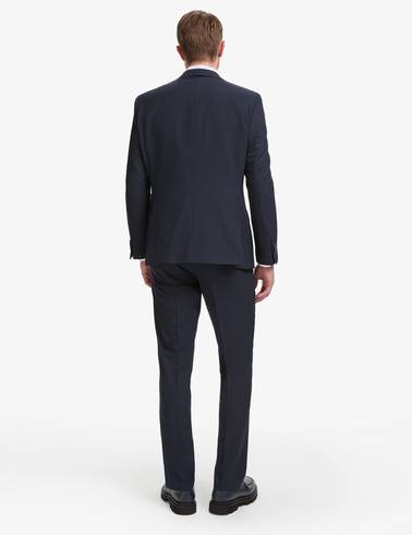 Lacivert Slim Fit Mono Yaka Takım Elbise