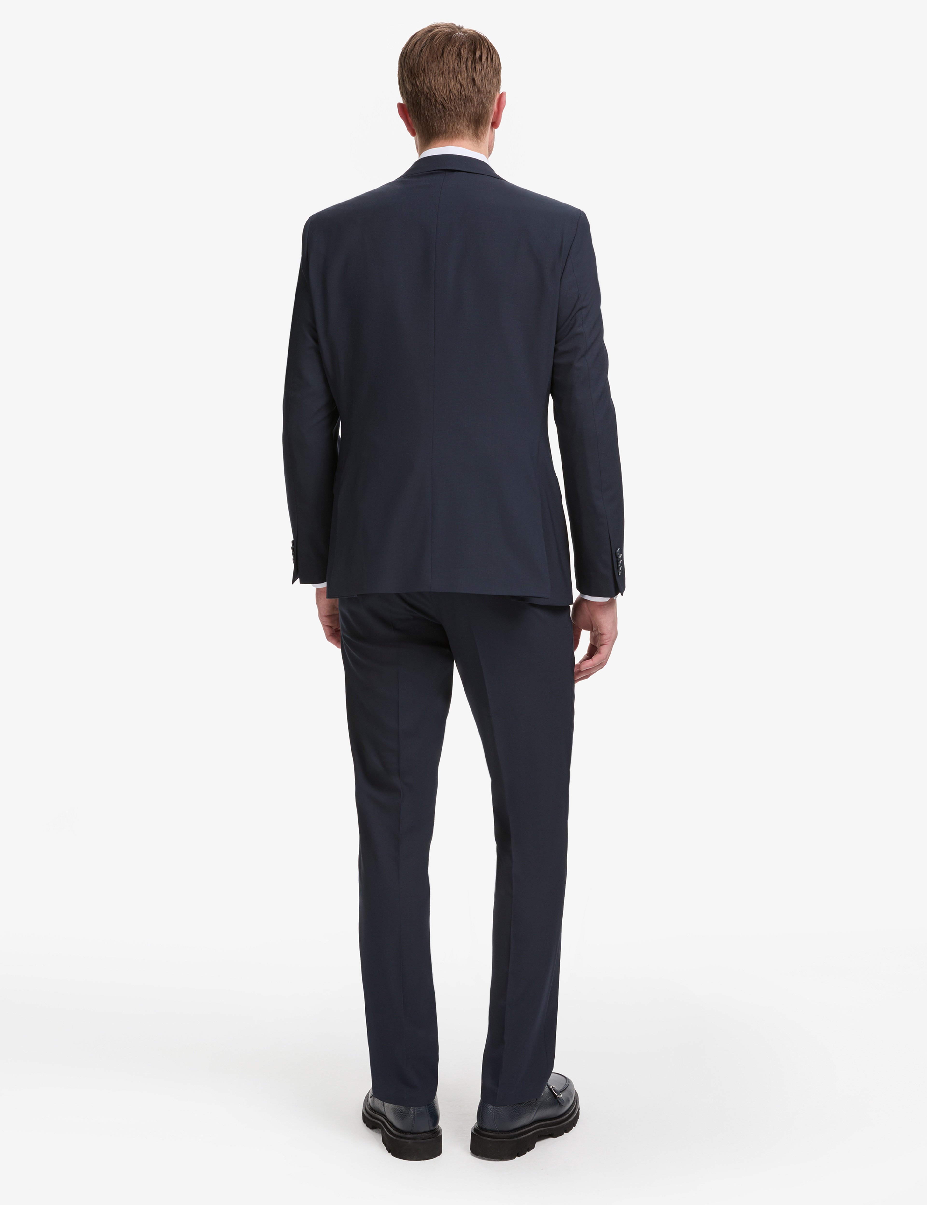 Lacivert Slim Fit Mono Yaka Takım Elbise