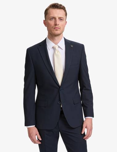 Lacivert Slim Fit Mono Yaka Takım Elbise