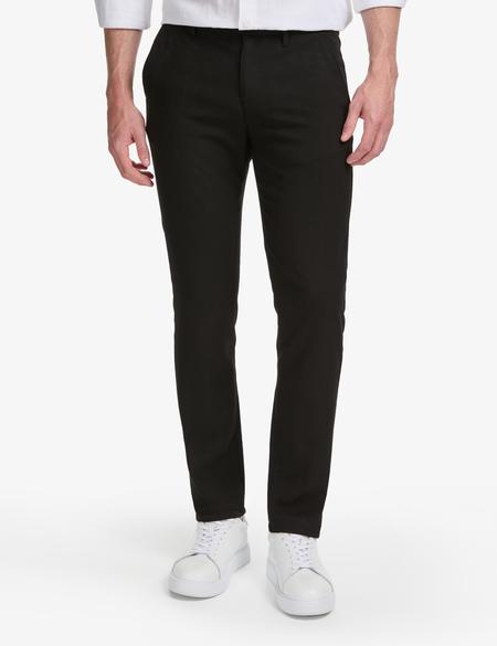 Siyah Slim Fit Kanvas Pantolon - 50320822287