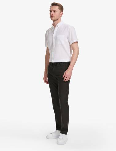 Siyah Slim Fit Kanvas Pantolon